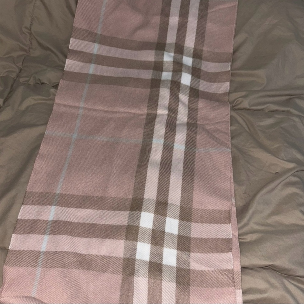 Burberry Blush and Taupe Check Scarf - Picture 6 of 7